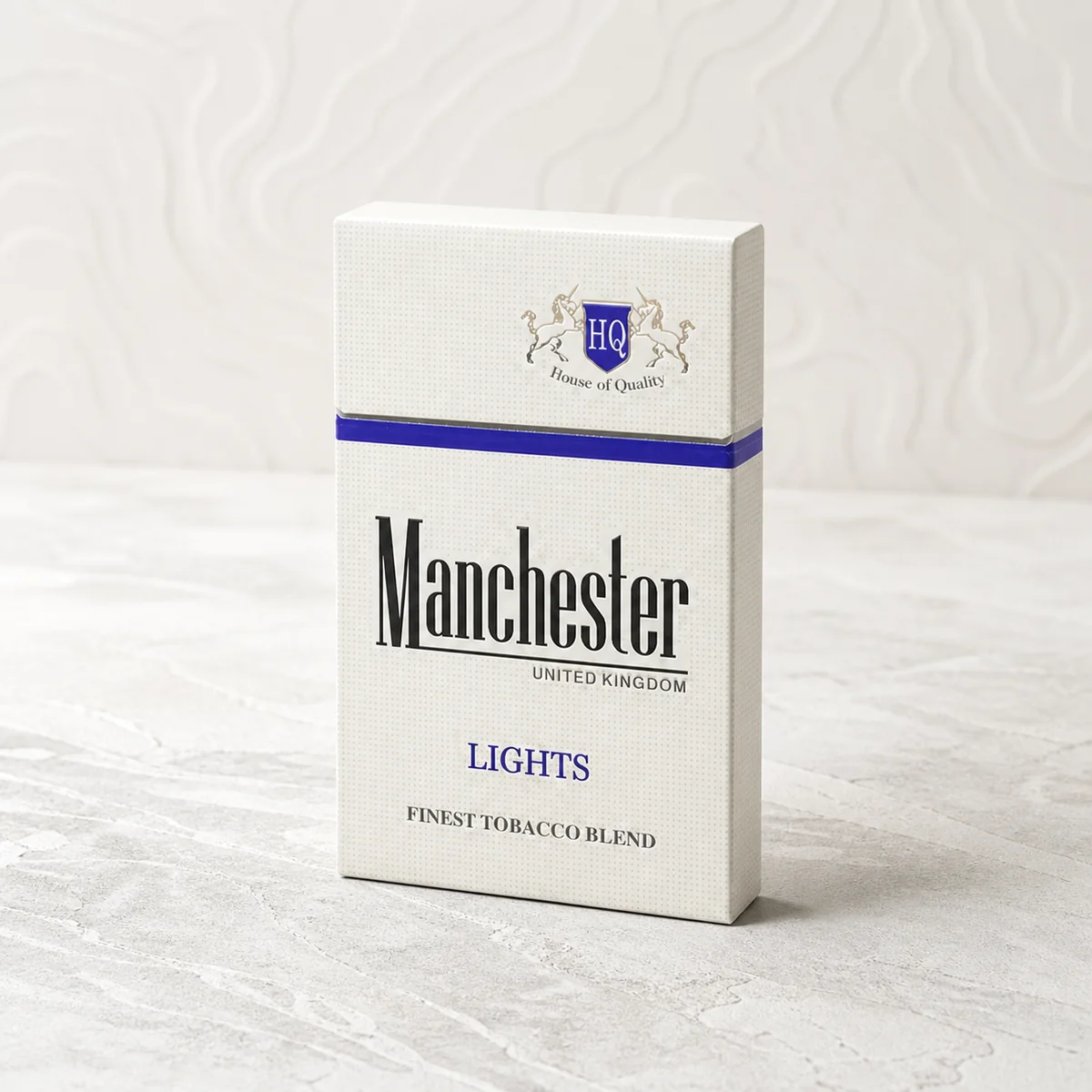 Manchester Light Blue packaging photographed for a Australia carton overview page