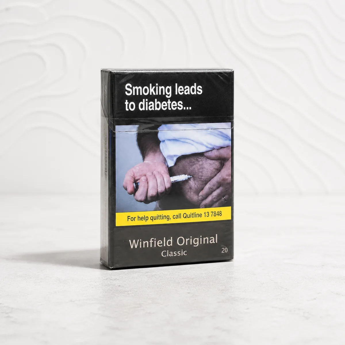 Winfield Original Classic 10mg packaging photographed for a Australia carton overview page